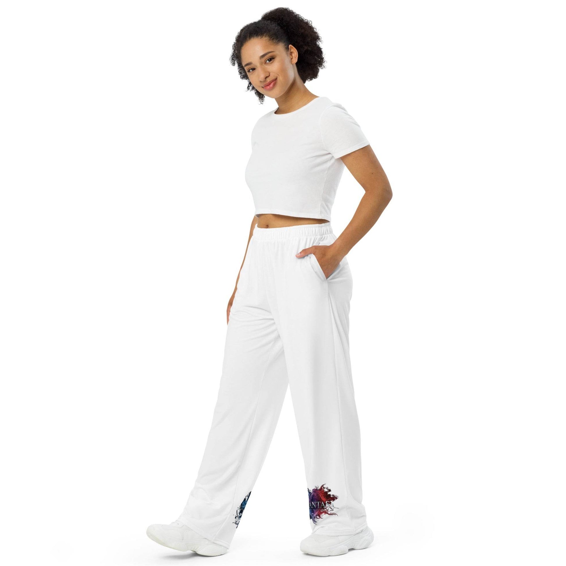 All-over print unisex wide-leg pants - Trendy Trophys